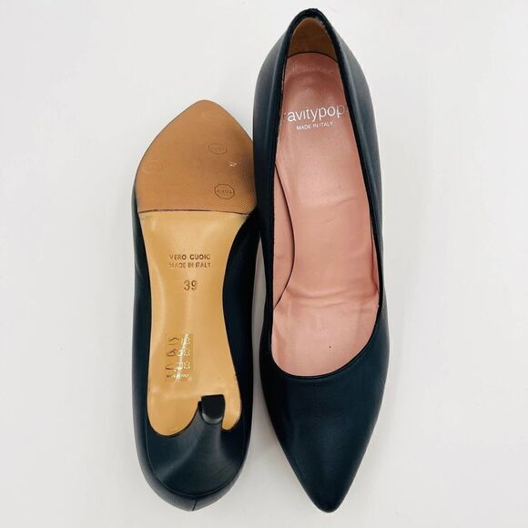 gravitypope EVA 12 Pointy Toe Leather Blue Pump Size 39 - Picture 11 of 11